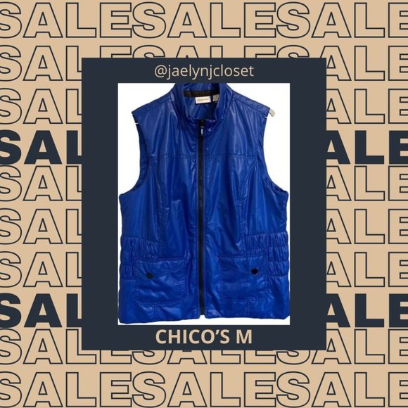 Chico's Jackets & Blazers - Zenergy by Chico’s Blue Puffer Athletic Vest